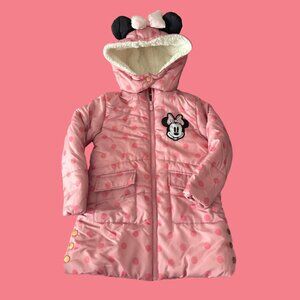 Disney Minnie Mouse Girls Winter Coat Puffer Jacket